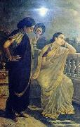 Raja Ravi Varma Ladies in the Moonlight Spain oil painting artist